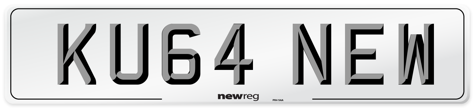 KU64 NEW Number Plate from New Reg